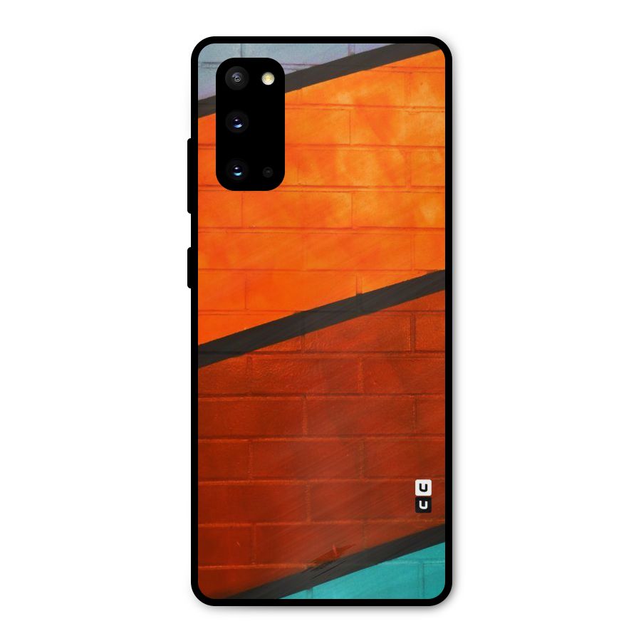 Wall Diagonal Stripes Metal Back Case for Galaxy S20