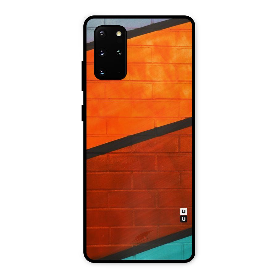 Wall Diagonal Stripes Metal Back Case for Galaxy S20 Plus
