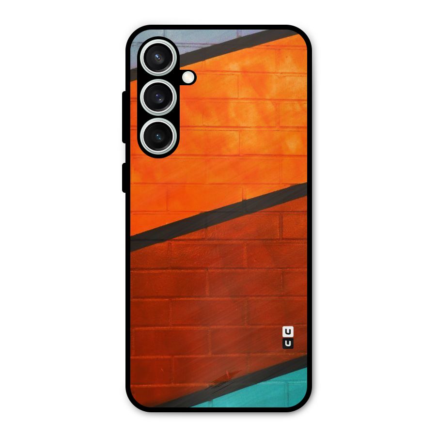 Wall Diagonal Stripes Metal Back Case for Galaxy S23 FE
