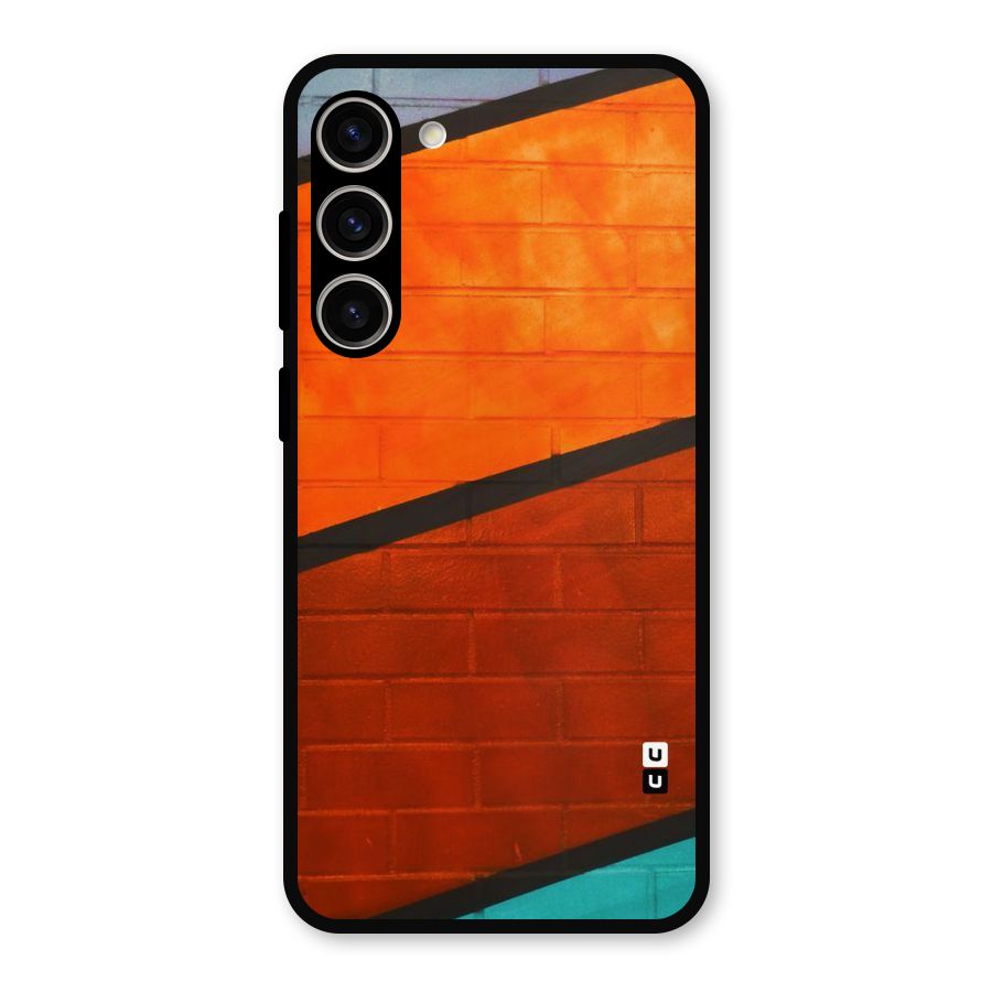 Wall Diagonal Stripes Metal Back Case for Galaxy S23 Plus