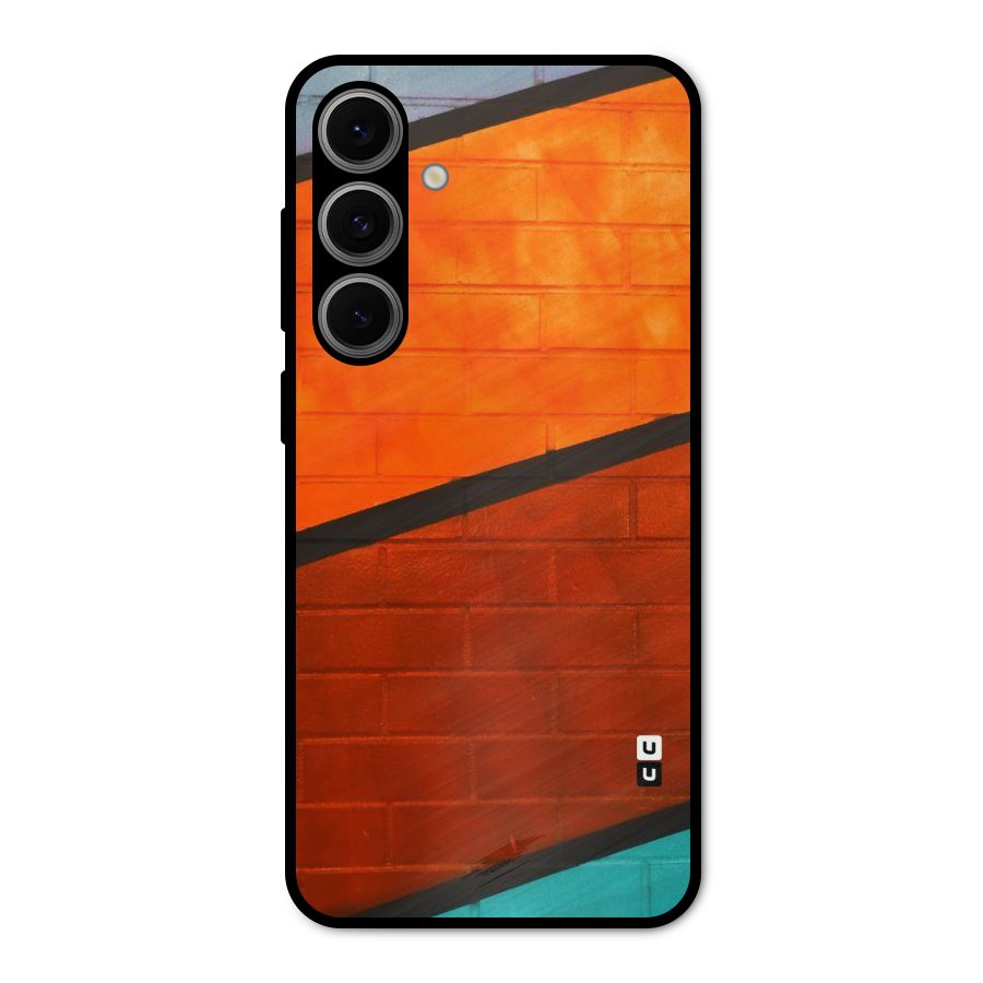 Wall Diagonal Stripes Metal Back Case for Galaxy S24 FE
