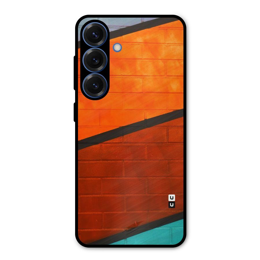 Wall Diagonal Stripes Metal Back Case for Galaxy S25