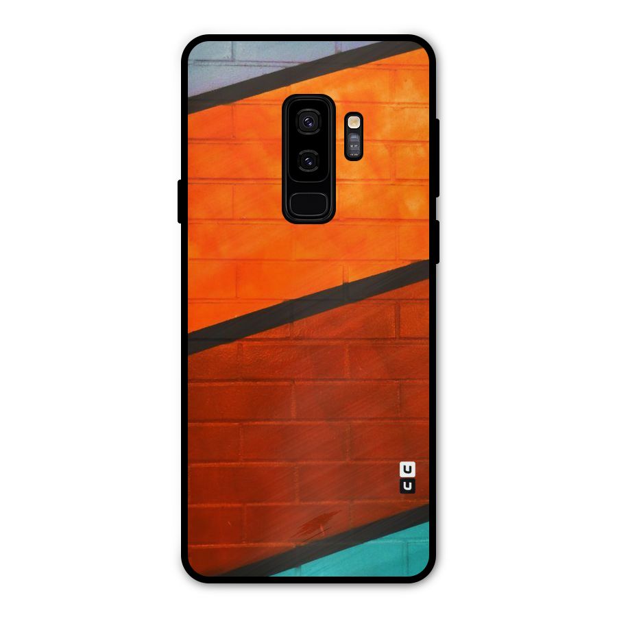 Wall Diagonal Stripes Metal Back Case for Galaxy S9 Plus