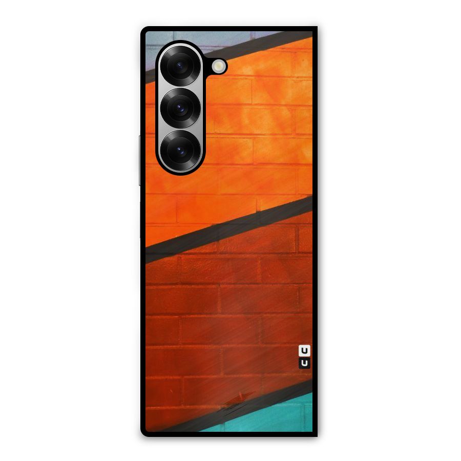 Wall Diagonal Stripes Metal Back Case for Galaxy Z Fold6