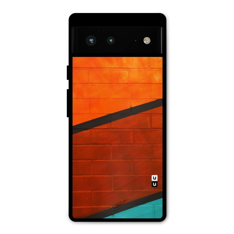 Wall Diagonal Stripes Metal Back Case for Google Pixel 6