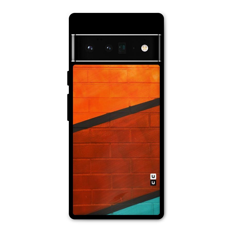 Wall Diagonal Stripes Metal Back Case for Google Pixel 6 Pro
