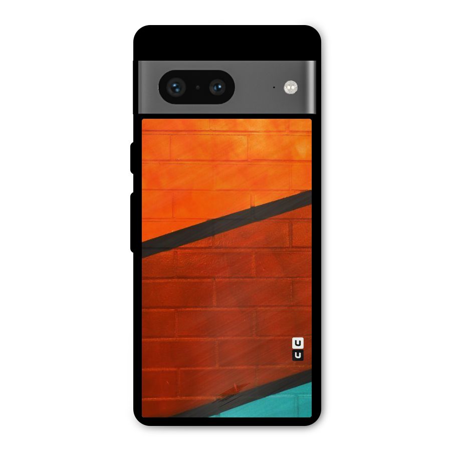 Wall Diagonal Stripes Metal Back Case for Google Pixel 7