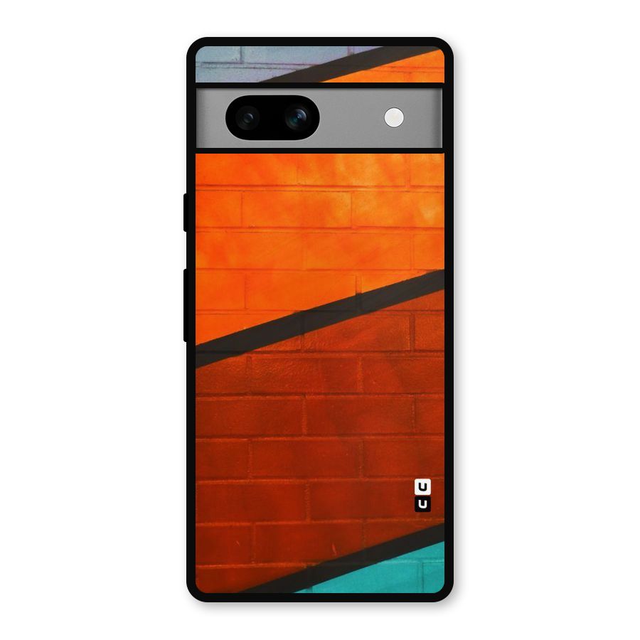 Wall Diagonal Stripes Metal Back Case for Google Pixel 7a