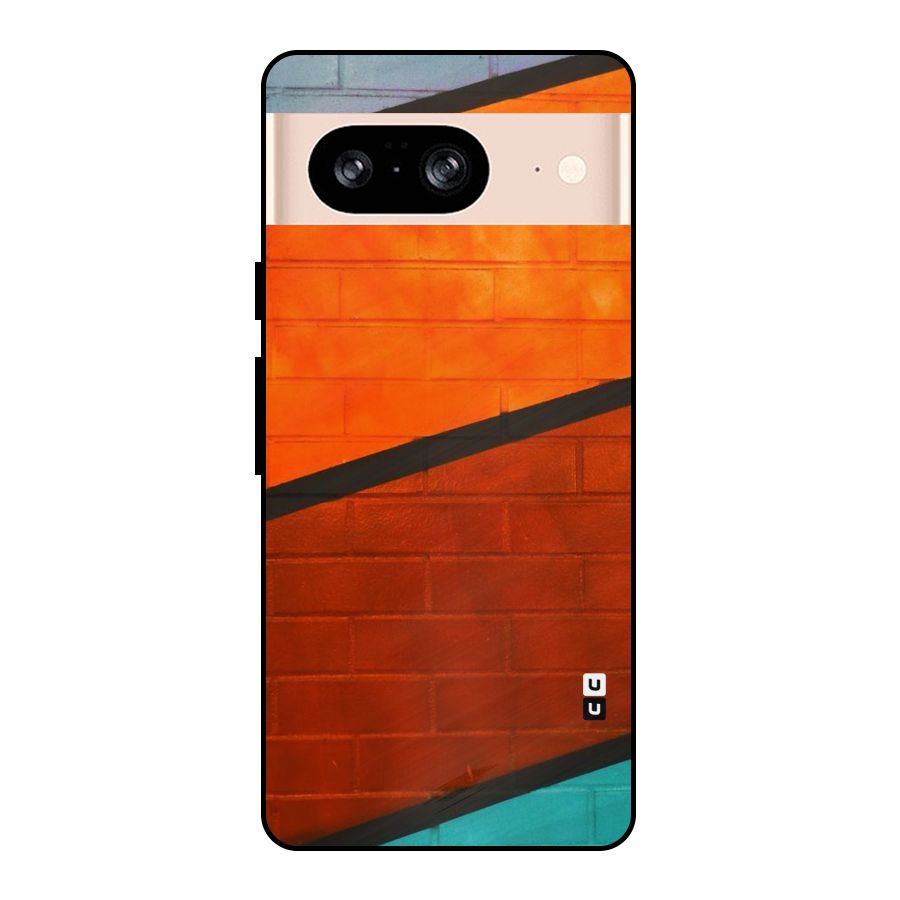 Wall Diagonal Stripes Metal Back Case for Google Pixel 8