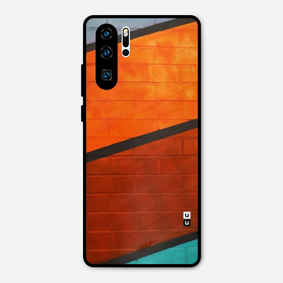 Wall Diagonal Stripes Metal Back Case for Huawei P30 Pro