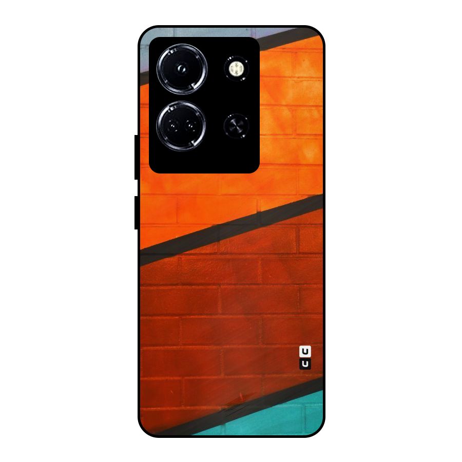 Wall Diagonal Stripes Metal Back Case for Infinix Note 30 5G