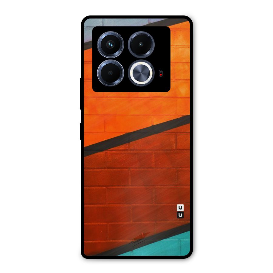 Wall Diagonal Stripes Metal Back Case for Infinix Note 40 5G