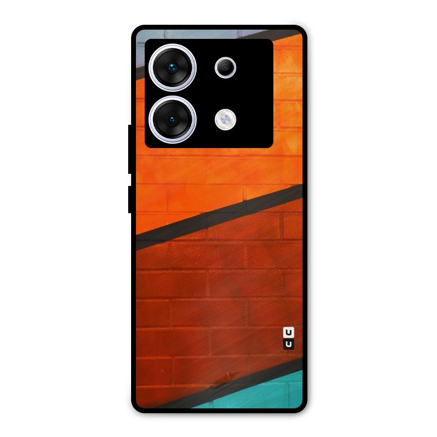 Wall Diagonal Stripes Metal Back Case for Infinix Zero 30 5G