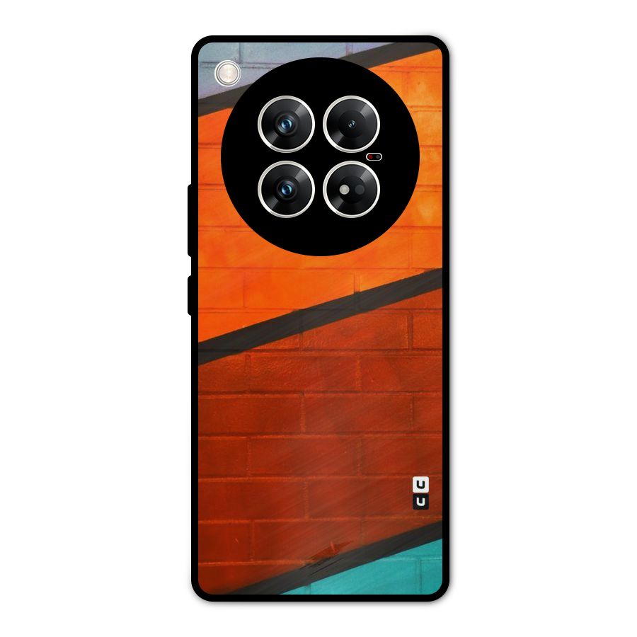 Wall Diagonal Stripes Metal Back Case for Infinix Zero 40 5G