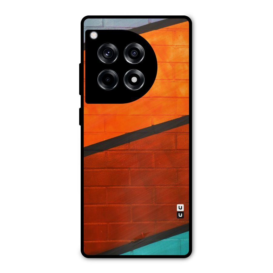 Wall Diagonal Stripes Metal Back Case for OnePlus 12R