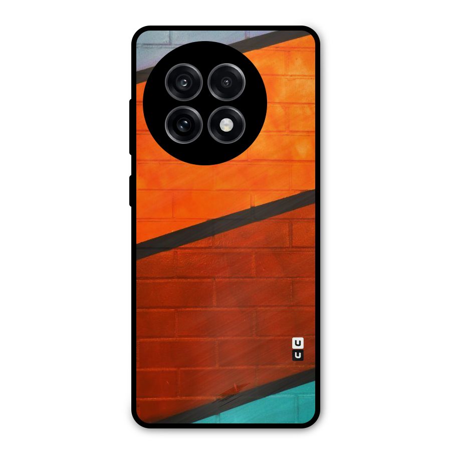 Wall Diagonal Stripes Metal Back Case for OnePlus 13R