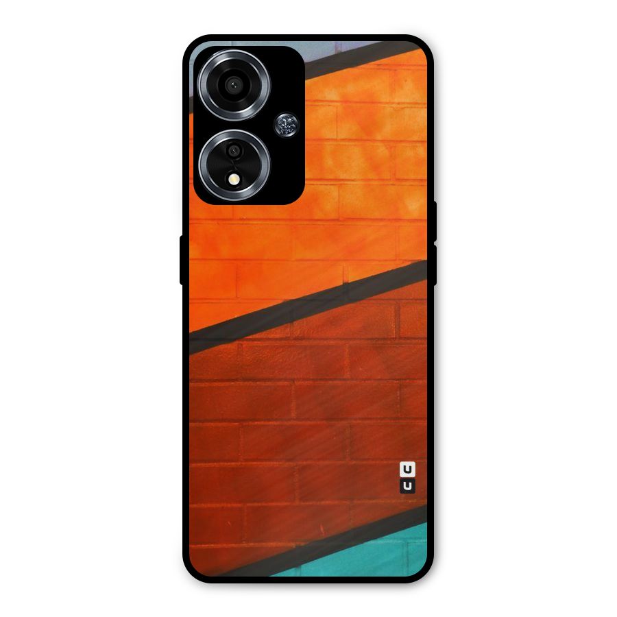 Wall Diagonal Stripes Metal Back Case for Oppo A59