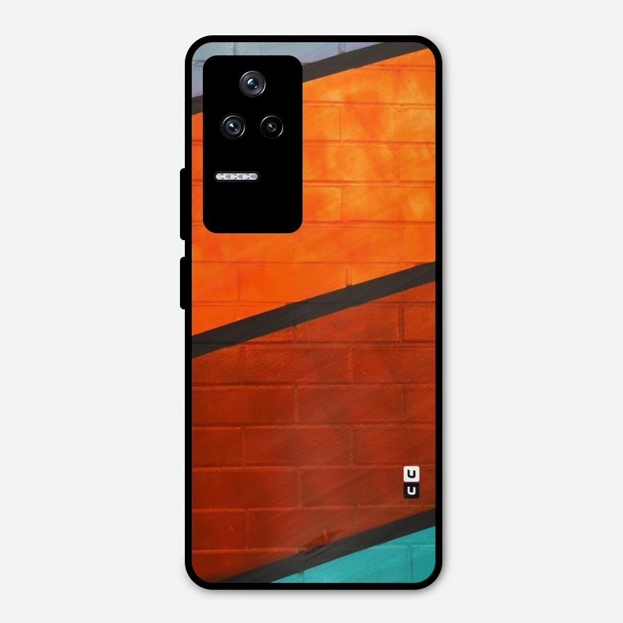 Wall Diagonal Stripes Metal Back Case for Poco F4 5G