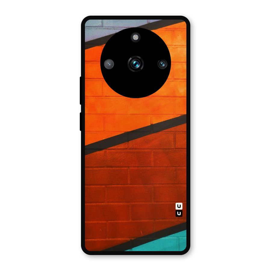 Wall Diagonal Stripes Metal Back Case for Realme 11 Pro Plus