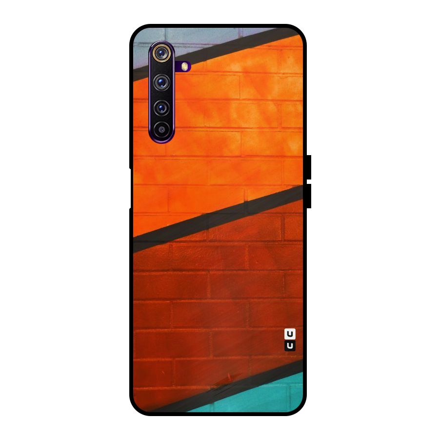 Wall Diagonal Stripes Metal Back Case for Realme 6 Pro