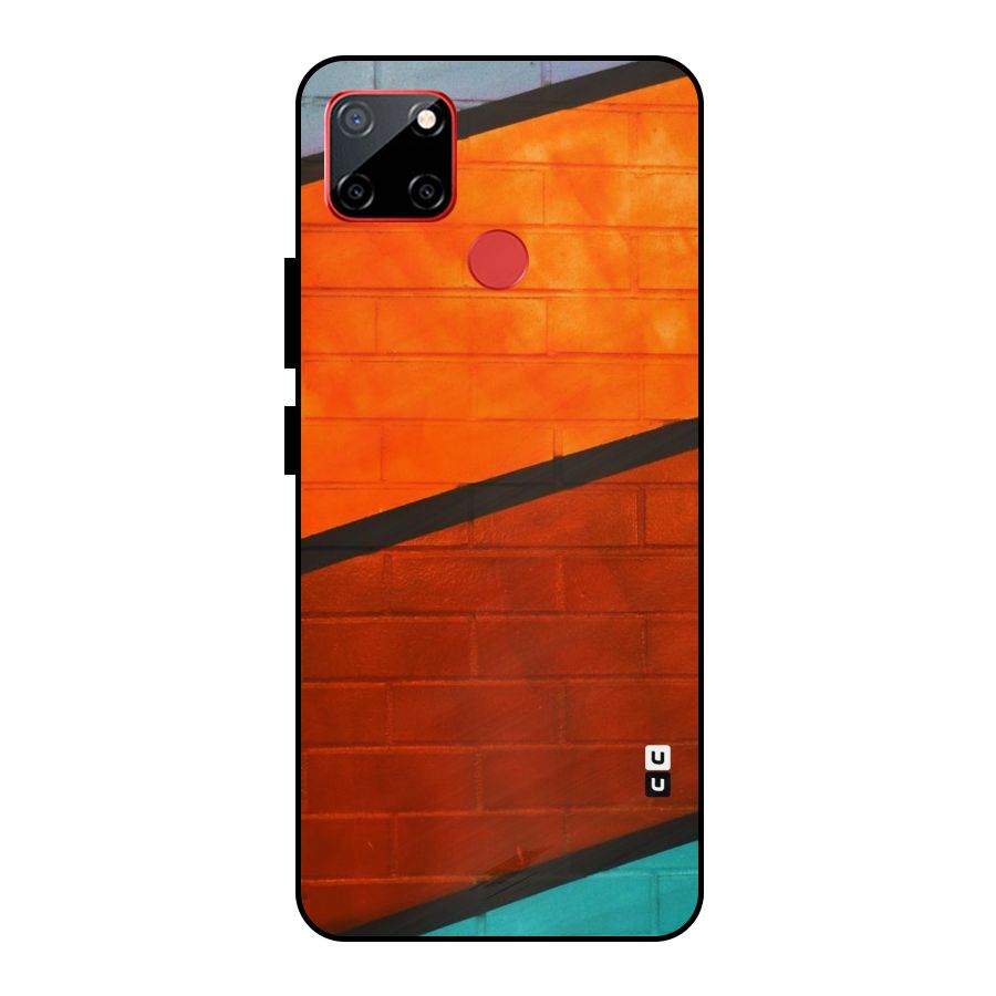 Wall Diagonal Stripes Metal Back Case for Realme C12