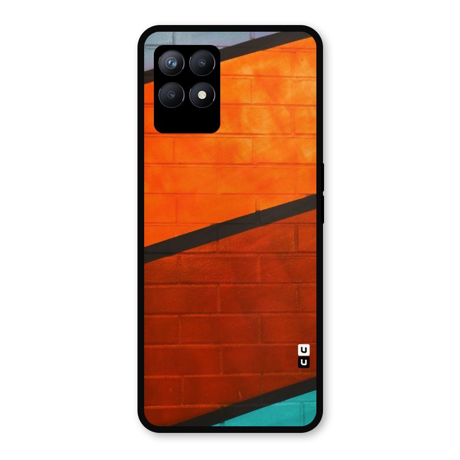 Wall Diagonal Stripes Metal Back Case for Realme Narzo 50