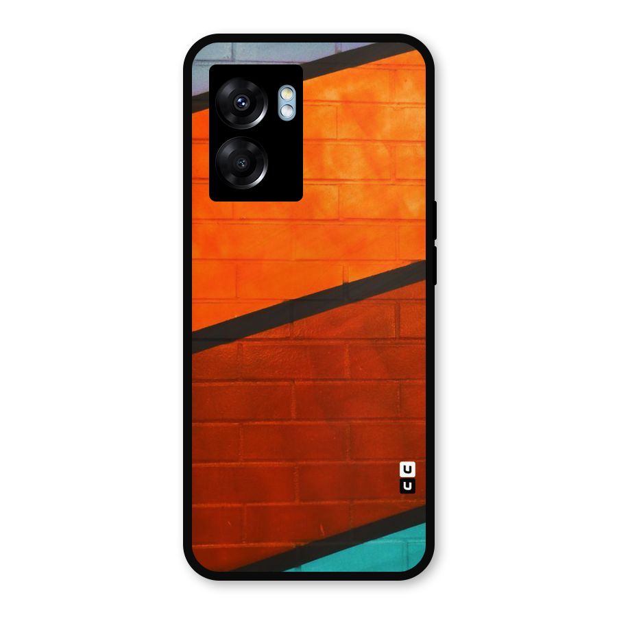 Wall Diagonal Stripes Metal Back Case for Realme Narzo 50 5G