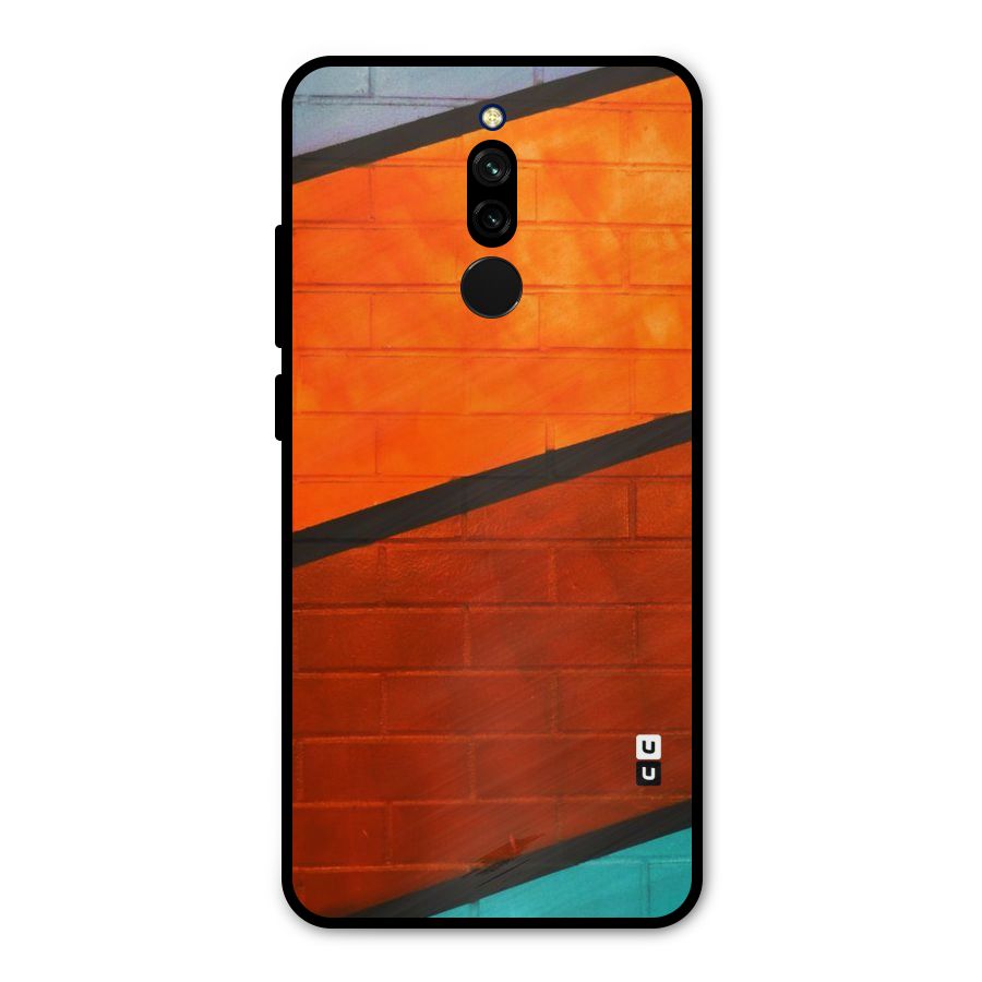 Wall Diagonal Stripes Metal Back Case for Redmi 8