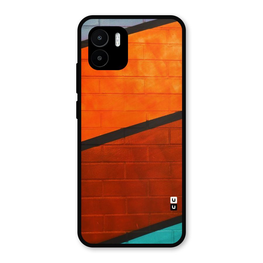 Wall Diagonal Stripes Metal Back Case for Redmi A2