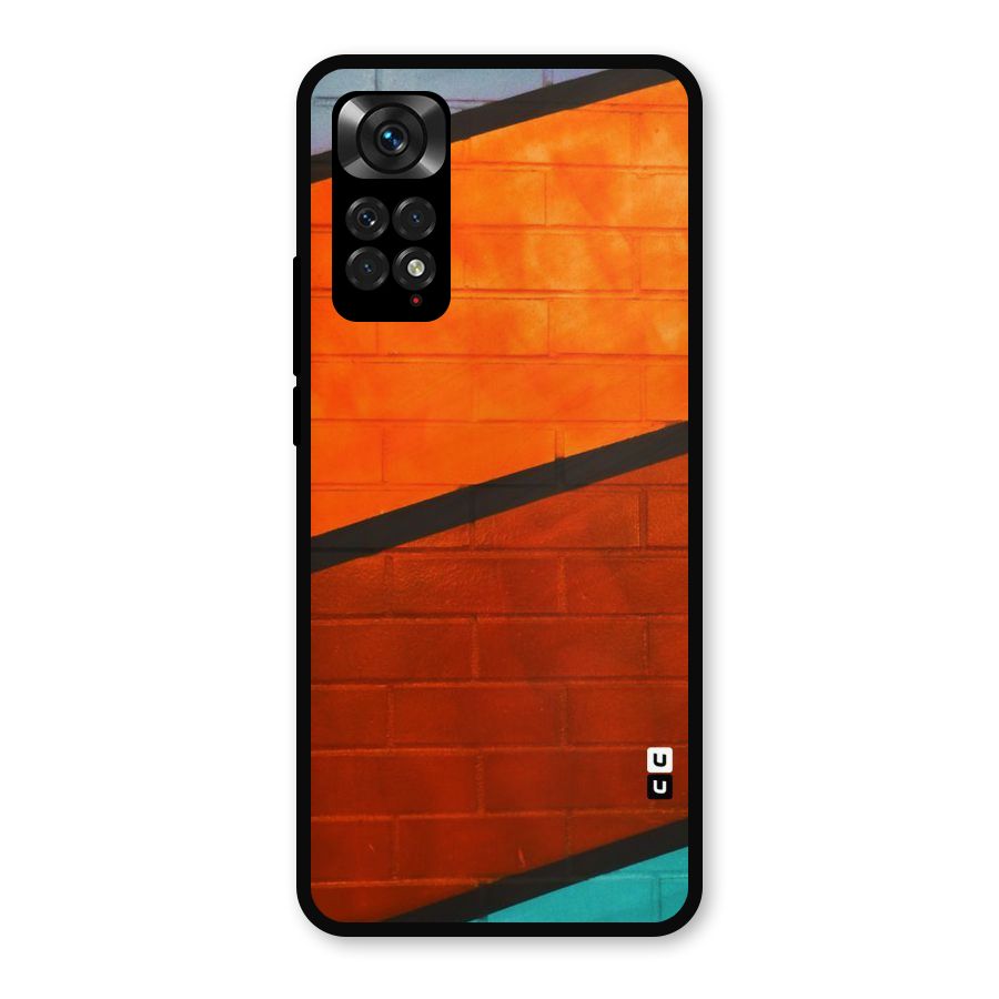 Wall Diagonal Stripes Metal Back Case for Redmi Note 11s