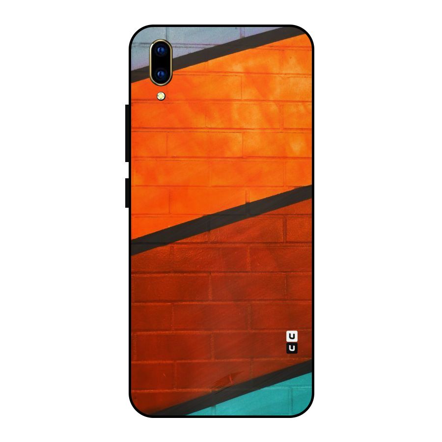 Wall Diagonal Stripes Metal Back Case for Vivo V11 Pro