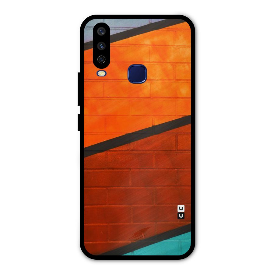 Wall Diagonal Stripes Metal Back Case for Vivo V17