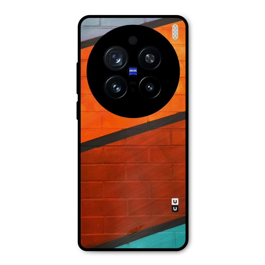 Wall Diagonal Stripes Metal Back Case for Vivo X200 Pro