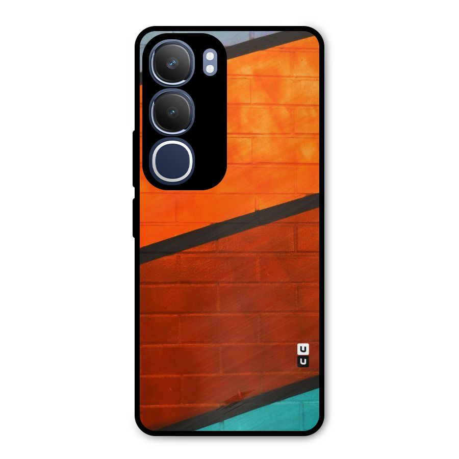 Wall Diagonal Stripes Metal Back Case for Vivo Y29