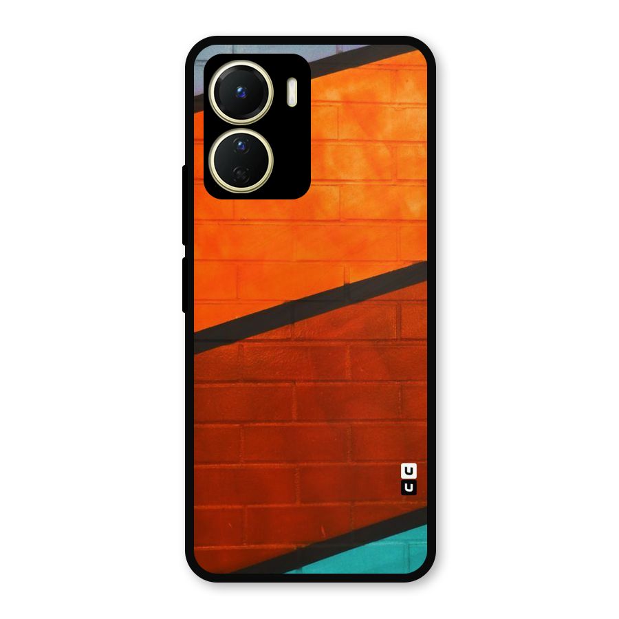 Wall Diagonal Stripes Metal Back Case for Vivo Y56