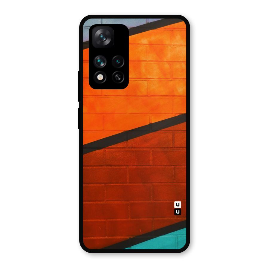 Wall Diagonal Stripes Metal Back Case for Xiaomi 11i Hypercharge 5G