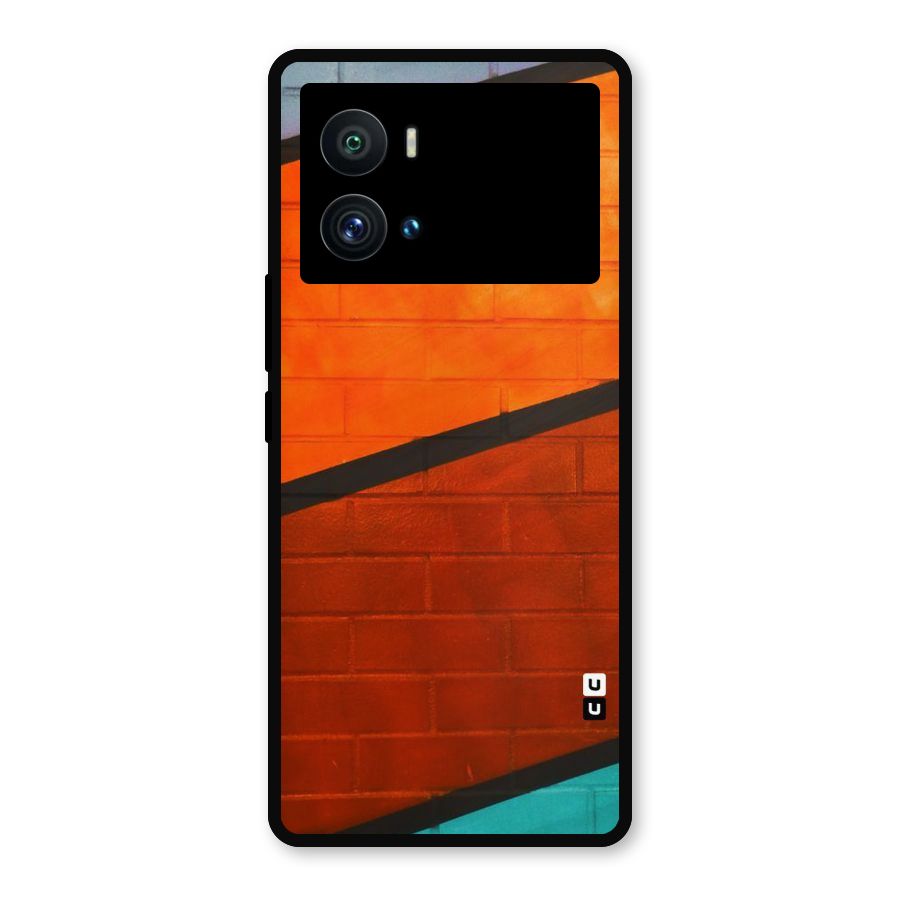 Wall Diagonal Stripes Metal Back Case for iQOO 9 Pro