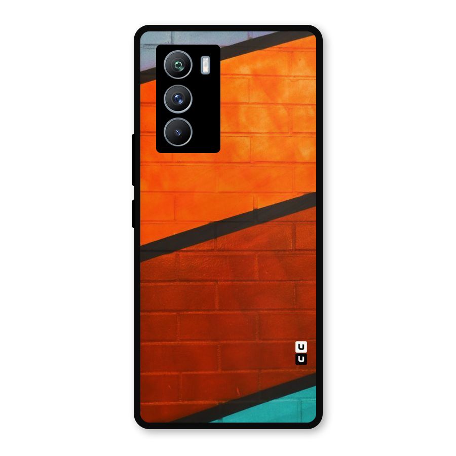 Wall Diagonal Stripes Metal Back Case for iQOO 9 SE