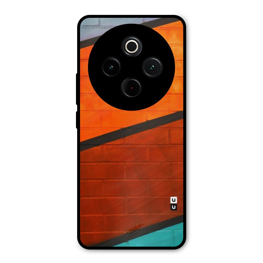 Wall Diagonal Stripes Metal Back Case for iQOO Z10