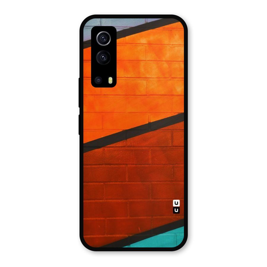 Wall Diagonal Stripes Metal Back Case for iQOO Z3