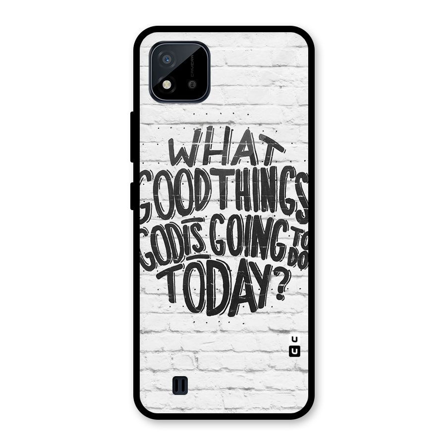 Wall Good Glass Back Case for Realme C11 2021