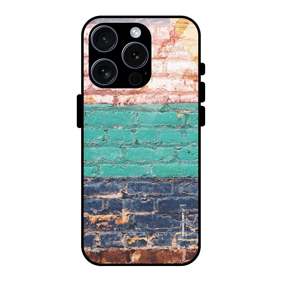 Wall Grafitty Glass Back Case for iPhone 15 Pro