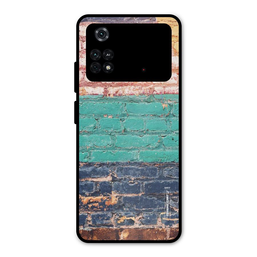Wall Grafitty Metal Back Case for Poco M4 Pro 4G