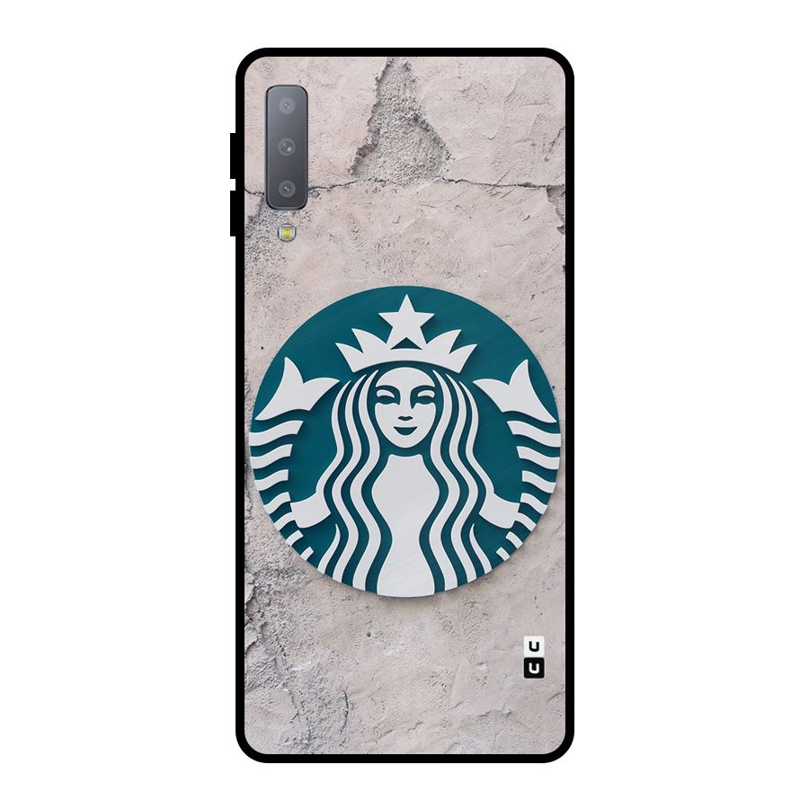 Wall StarBucks Metal Back Case for Galaxy A7 (2018)