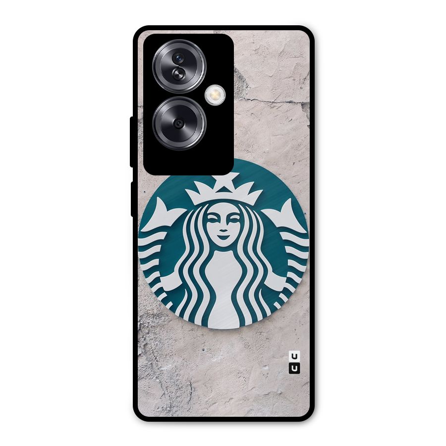 Wall StarBucks Metal Back Case for Oppo A79 5G