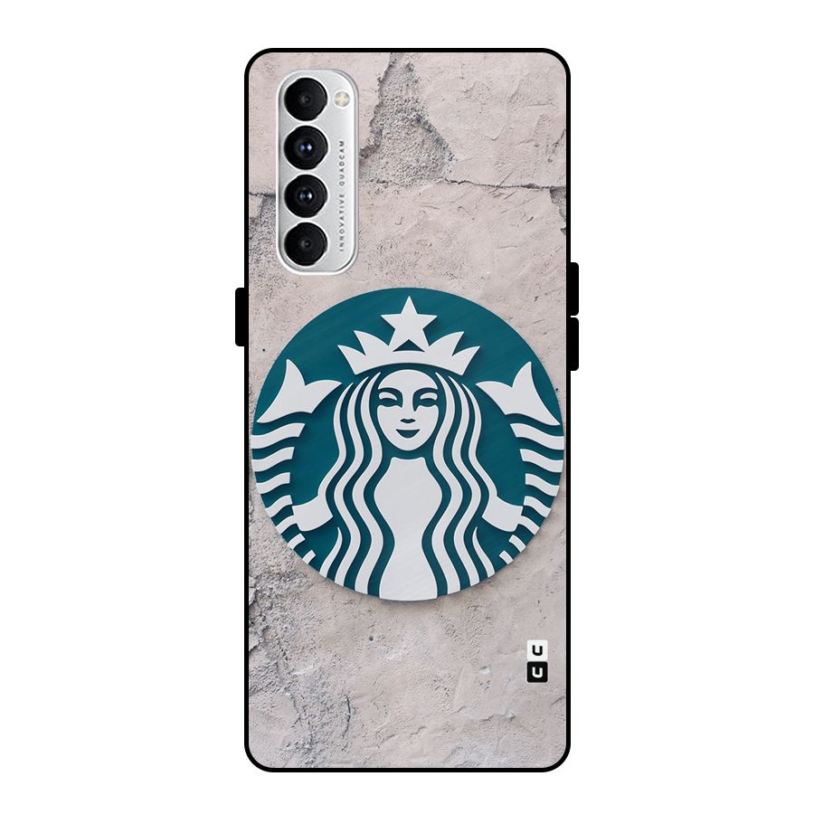 Wall StarBucks Metal Back Case for Oppo Reno4 Pro