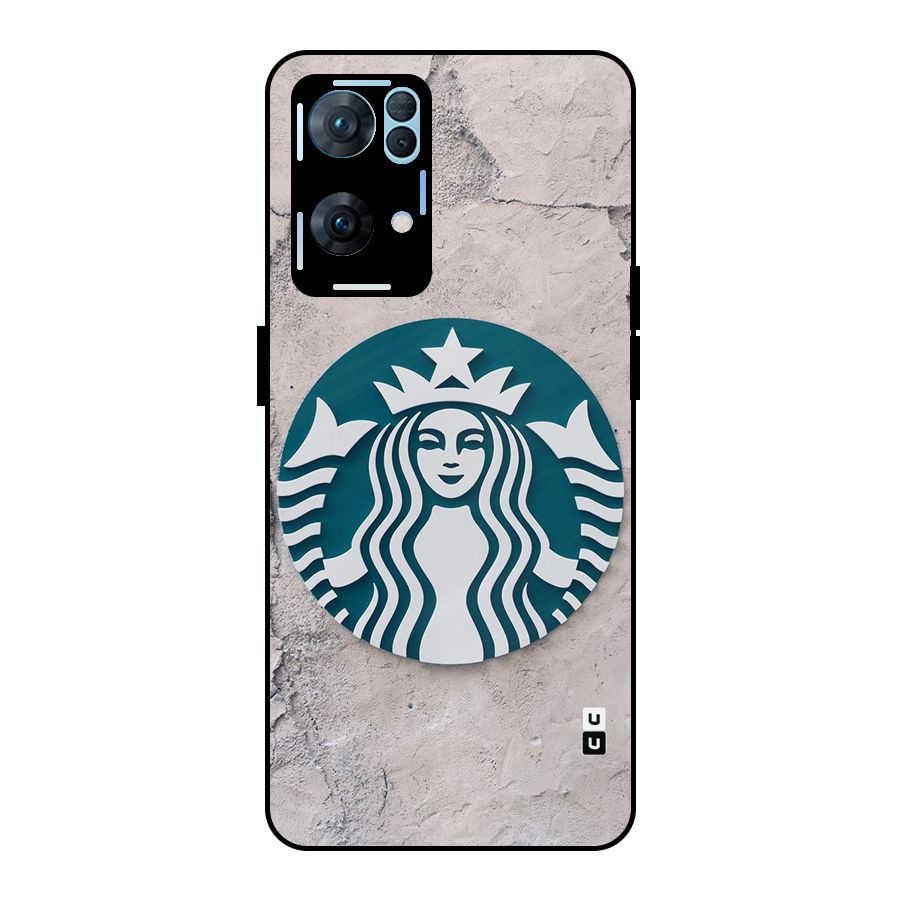 Wall StarBucks Metal Back Case for Oppo Reno7 Pro 5G