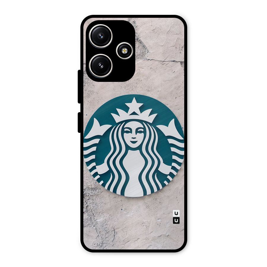 Wall StarBucks Metal Back Case for Poco M6 Pro