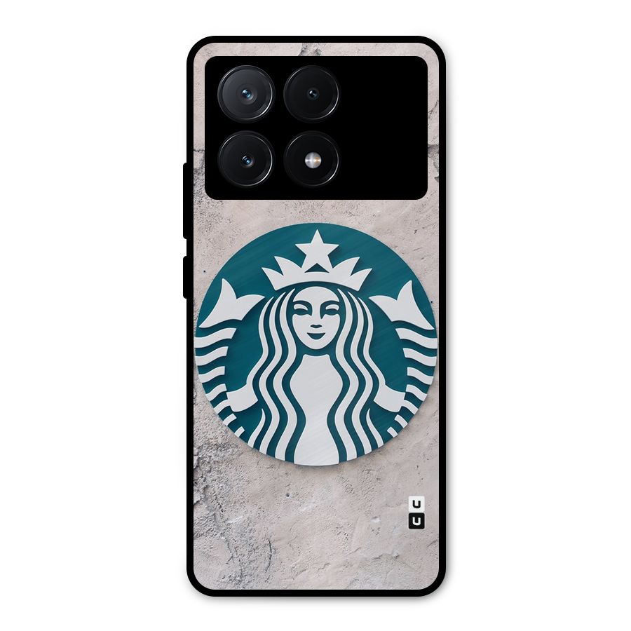 Wall StarBucks Metal Back Case for Poco X6 Pro