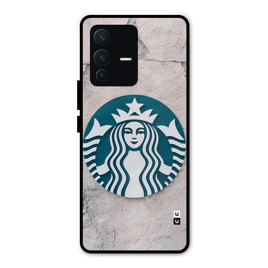 Wall StarBucks Metal Back Case for Vivo V23 Pro